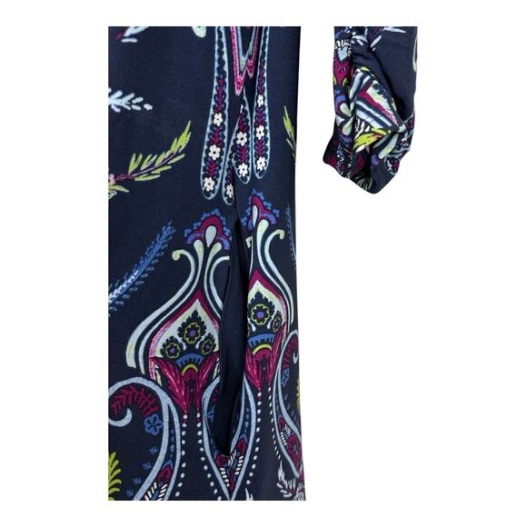 Chico’s Ruched Sleeve Jersey Dress Petite Size Extra Small 00P Shift - Picture 6 of 10